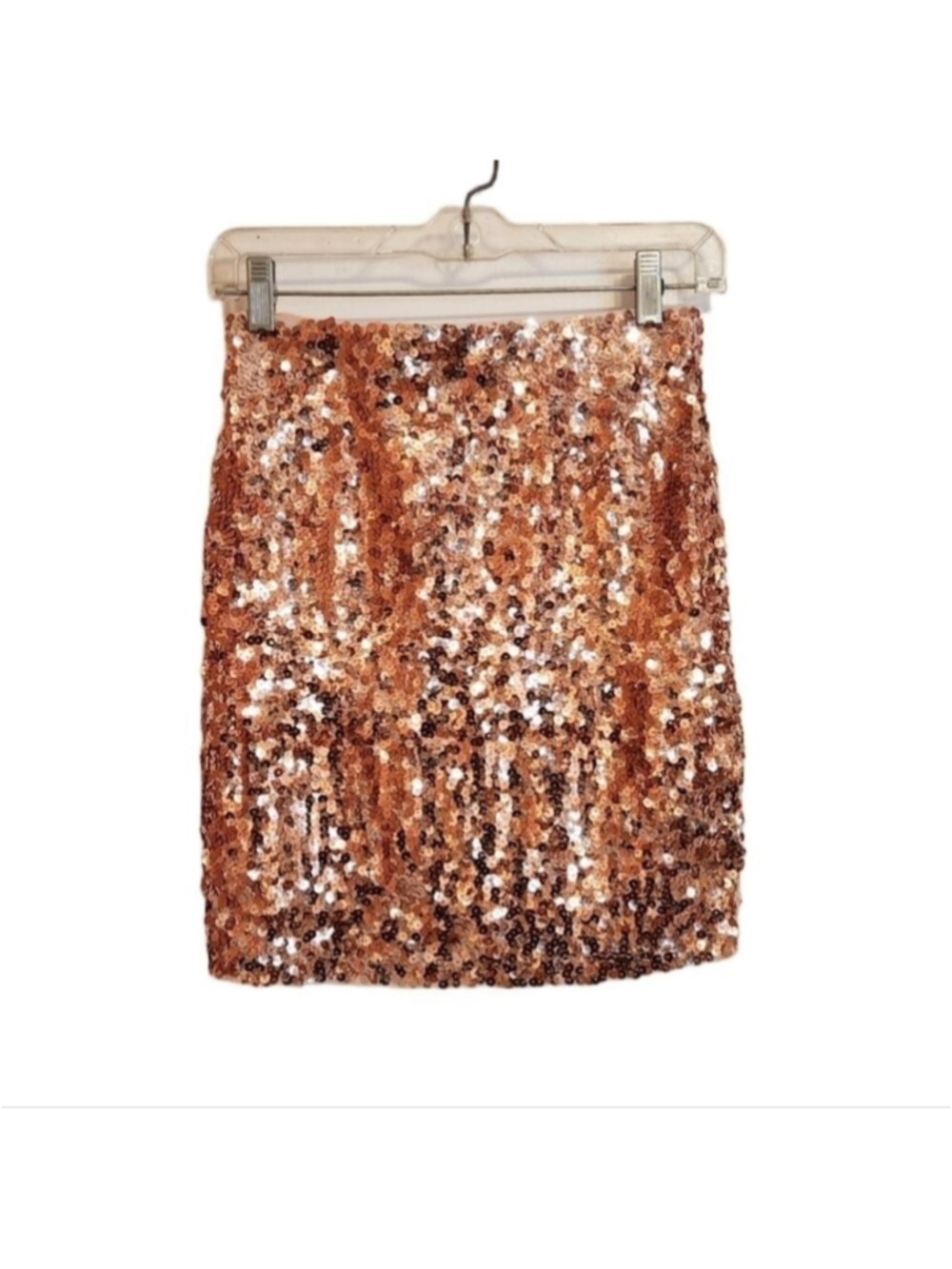 Manebi Rose Gold Sequin Mini Skirt Small - Picture 4 of 9